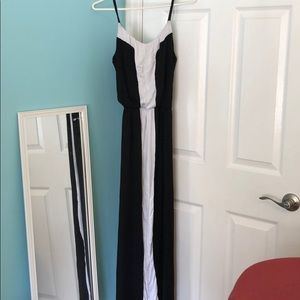 Black and white maxi dress